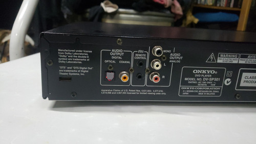 Dvd Onkio Mod:dv-sp501 Lee Dvd Cd,mp3 Funcionando Al 100% Negro (Usado)