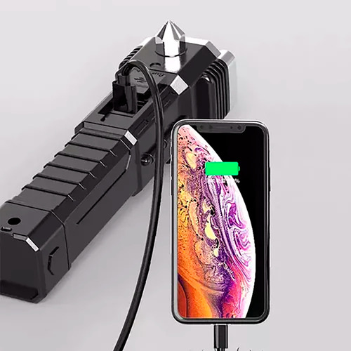 Set 2 Linternas Martillo Recargable Usb Power Bank
