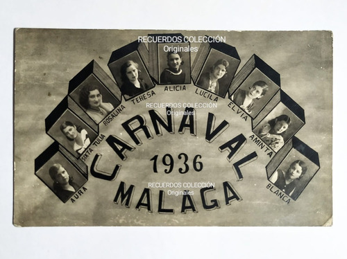 Foto Antigua Original, Mosaico Málaga Santander 1936