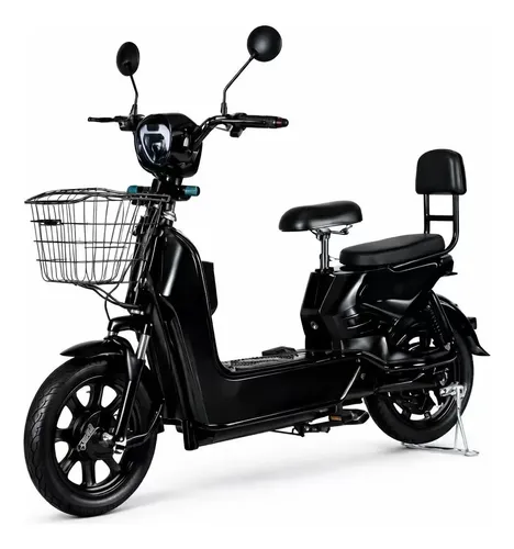 Bicicleta Elétrica Zj Scooter 1003 48v/12ah 500w S/cnh 36km Preto