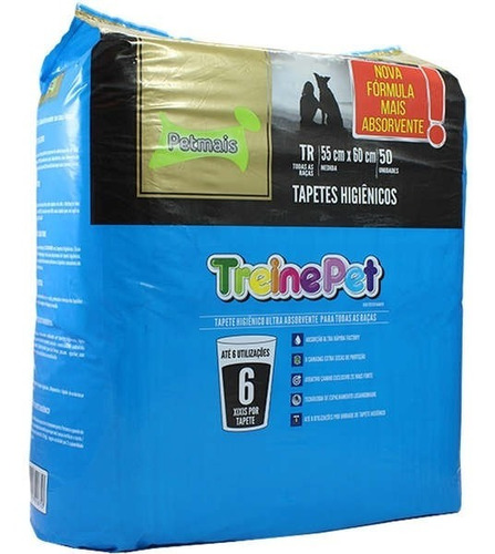 Tapete Higiênico Treine Pet - 55x60 50 Unidades Promoção!