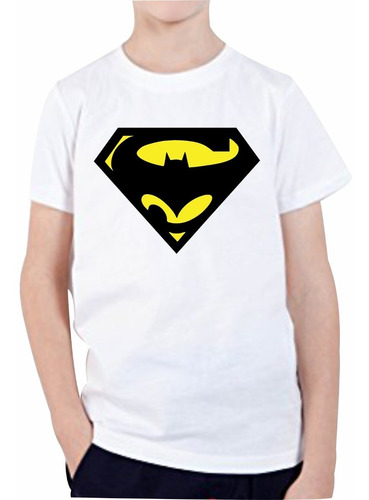 Playera Superman Y Batman Logo Justice League