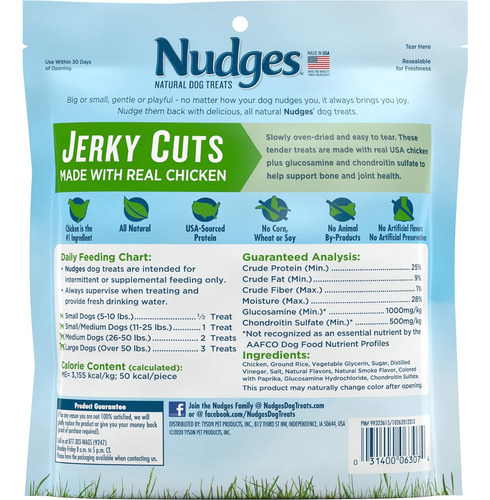 Blue Buffalo Dog Nudges Jerky Chicken (paquete De 6), 10 Onz