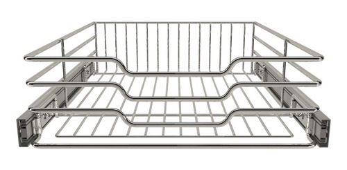 Imagem 2 de 3 de Gaveta Fruteira Deslizante Cromada 370x110x450mm 8352 Jomer