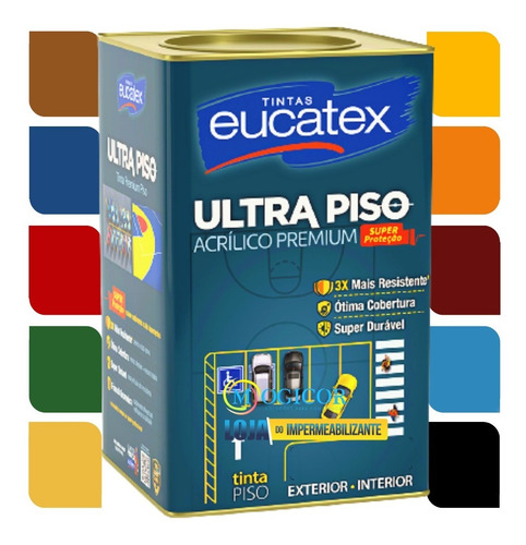 Imagem 1 de 6 de Tinta Acrílica 18l P/ Pisos Chão Premium Anti Mofo Durável