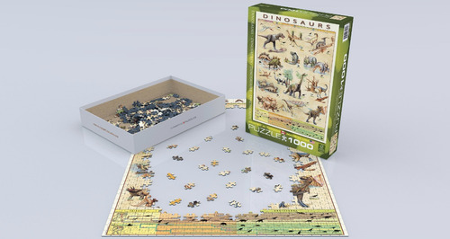 Tabla Dinosaurios Nombres Rompecabezas 1000 Pz Eurographics