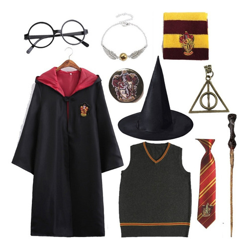 Traje De Cosplay De Harry, Capa De Túnica De Mago Potter, 10