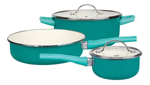 Imagen 1 de 5 de Batería De Cocina Con Cubierta Cerámica Healthycooking Cinsa