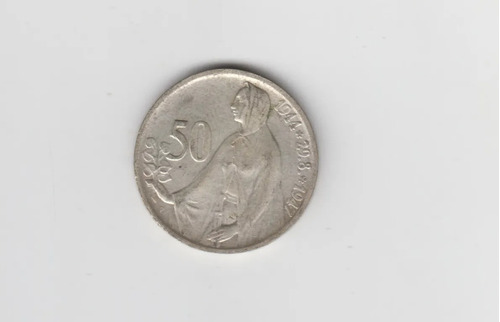 Moneda Checoslovaquia 50 Korum 1947 Plata Excelente