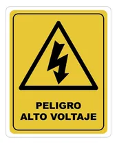 Comprar Señalamiento Letrero Peligro Alto Voltaje 20x25 Cm