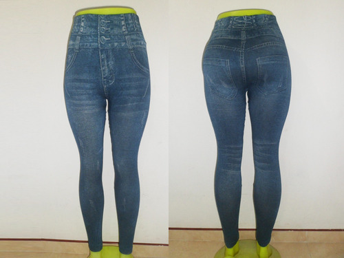 Leggins Tipo Jeans Termico Pantalon Grueso Invierno Mujer