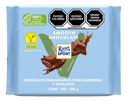 Chocolate Vegano Almendra Avellana Ritter Sport 100 G