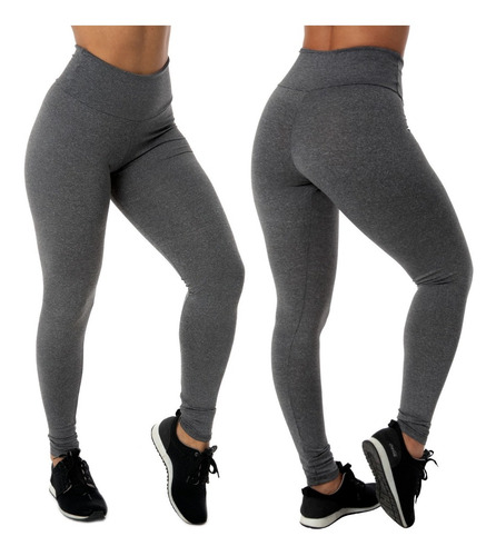 Imagem 9 de 10 de Kit 3 Legging Fitness Lisas Não Fica Transparente Academia