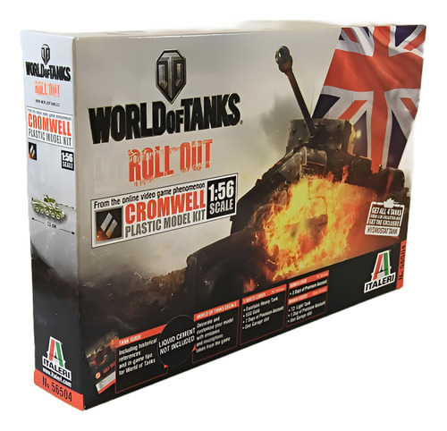 Tanque World Of Tanks Cromwell Escal 1/56 Armable Pegamento