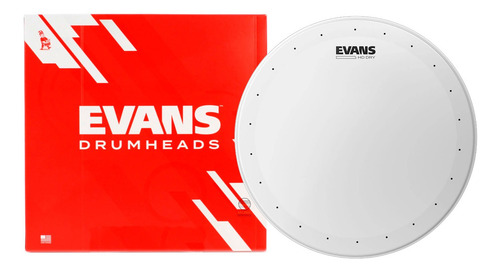 Imagem 8 de 8 de Kit Evans Pele 14 Hd Dry +resposta+ Camiseta + Baqueta Tx5aw