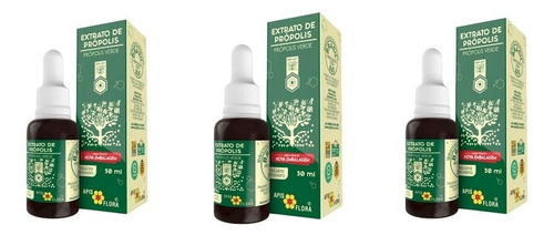 Extrato De Própolis Verde 30ml Apis Flora - 3 Unidades