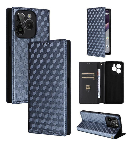 Funda For Blu Bold K10 Cierre Magnético Patrón 3d Tarjeta