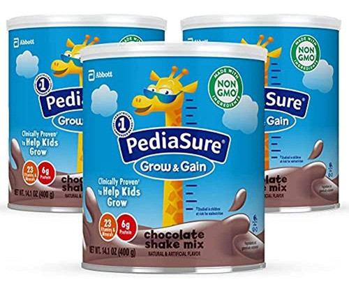 Pediasure Grow & Gain Polvo De Mezcla Para Batido Sin Omg Y