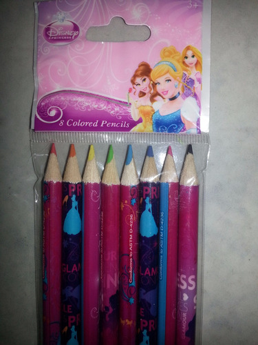 Colores De Las Princesas Disney Importados  Set De 8 Colores