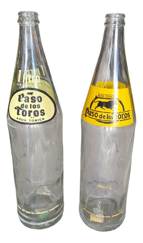 Dos Botellas Agua Tónica Paso De Los Toros Antiguas De 1l (Usado)