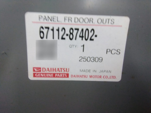 Panel Lateral Puerta Delant. Izq. Daihatsu Terios 1998-2007