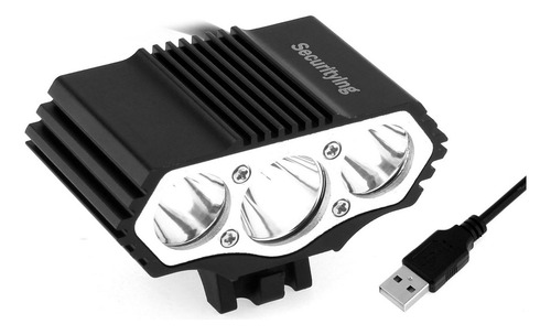 Securitying - Luz De Bicicleta Alimentada Por Usb, Faro Led