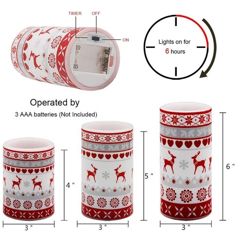 Genswin Velas Led Parpadeantes Sin Llama, Funciona Con Pilas