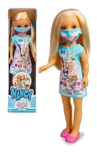 Nancy - Un Dia con mascarilla de Arcoiris, muñeca para niñas a