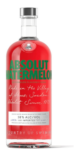 Vodka Absolut Watermelon (sandía) X 1000 Ml