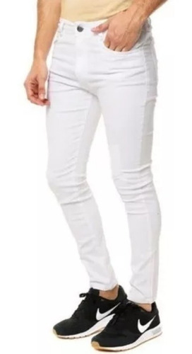 Pantalón Jean Pitilo/ Skinny Blanco Para Hombre 