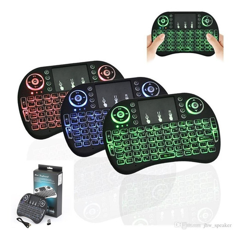 Mini Teclado Inalambrico Led Retroiluminado Smart Tv Android