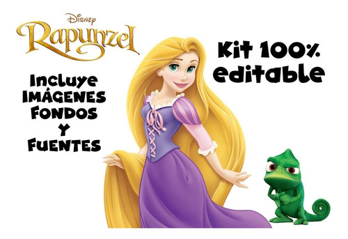 Kit Imprimible Enredados Rapunzel Mod.1 100% Editable Cumple