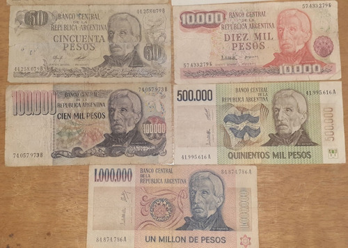 Serie Lote De 11 Billetes Pesos Ley 18188 