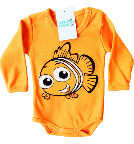 Body Bebe Manga Larga Pez Nemo Payaso Pececito Premium