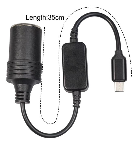Cable Convertidor De Encendedor De Cigarrillos De 0,35 M