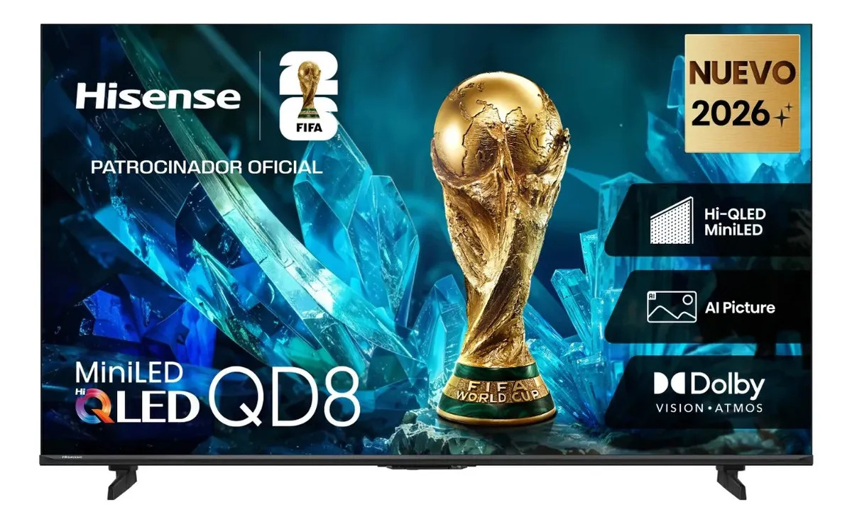 Hisense 50QD8SV Pantalla de 50" negro Mini-led Tv Sistema operativo Vidaa 4K 100/240V