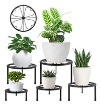 Comprar 5pz Bases Para Maceteros De Herrería Plantas Porta Macetas