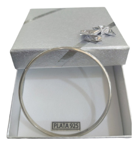 Pulsera Esclava Mediacaña Plata 925 3 Mm. Garantía El Trust