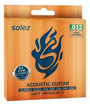 Comprar Jogo De Encordoamentos Cordas Solez Para Violão Aço Folk 012