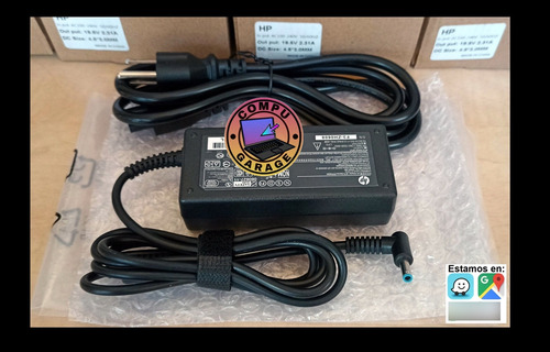Cargador Original Laptop Hp Punta Azul 45w