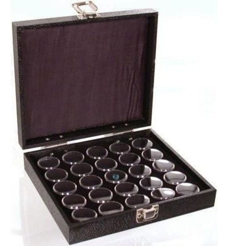 Findingking 25 Negro Gema Frascos De Monedas Joyas Caja De P