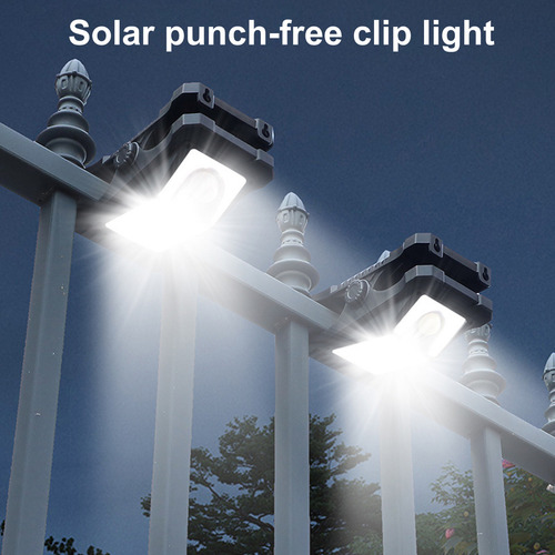 Clip Led Para Valla Nocturna Con Sensor Solar Para Pared, Pa