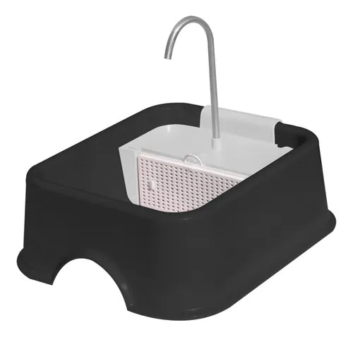 comprar Fonte Bebedouro Gatos Cães Automático Joy Furacão Pet Bivolt Cor Preto Quadrado