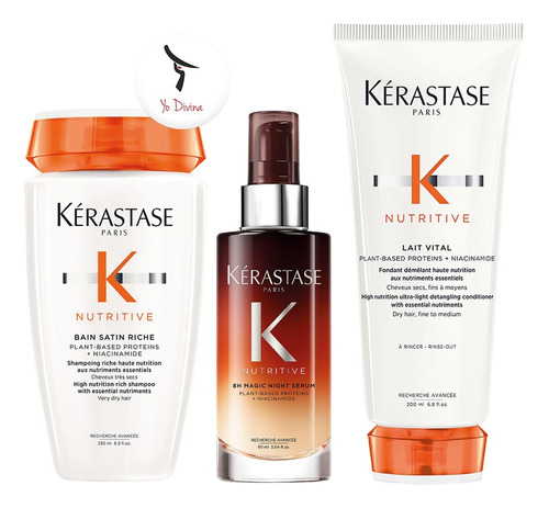 Kérastase Nutritive Bain Riche+ Lait Vital + 8hr Night Serum