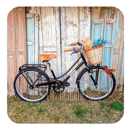 Bicicleta Dama Vintage Rodado 24 Porta Equipaje Y Mimbre!