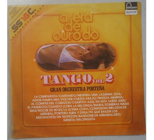 Lp Gran Orchestra Portenã 1975 A Era De Ouro Do Tango Vol.2