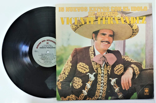 Vicente Fernandez 15 Nuevos Exitos Lp De Usa Casi Como Nuevo