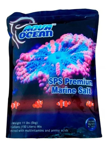 Sal Marinho Para Aquários Aqua Ocean Sps Premium 5kg