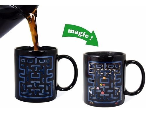 Taza Pac Man Revela Imagen Con Liquidos Calientes