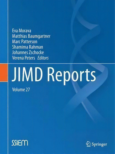 Jimd Reports, Volume 27, De Eva Morava., Vol. 27. Editorial Springer Verlag Berlin Heidelberg Gmbh Co Kg, Tapa Blanda En Inglés
